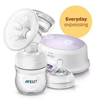 Comfort electric breast pump and nipples Philips Avent